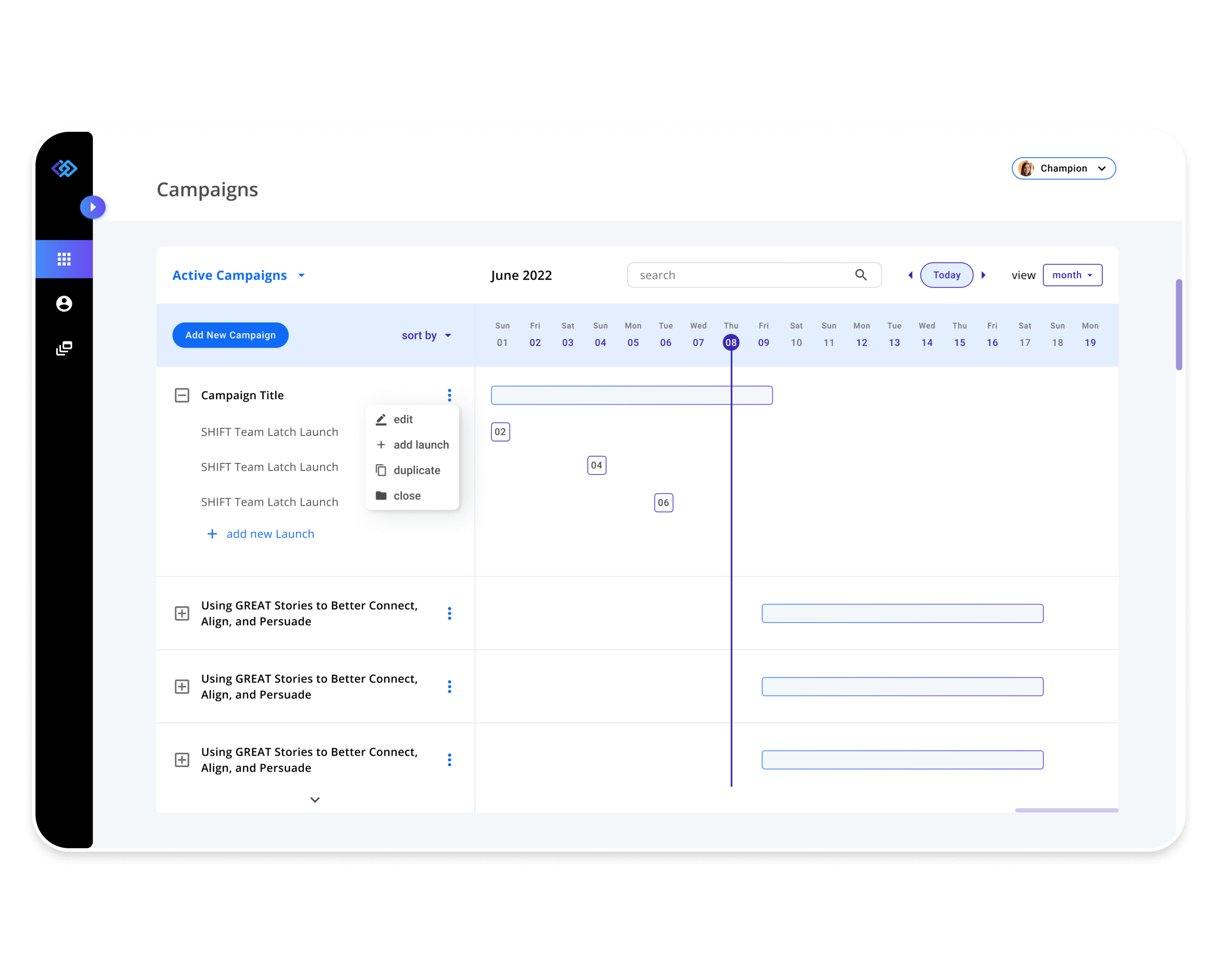 platform rebuild for enhanced adaptability and wider adoption - project mockups