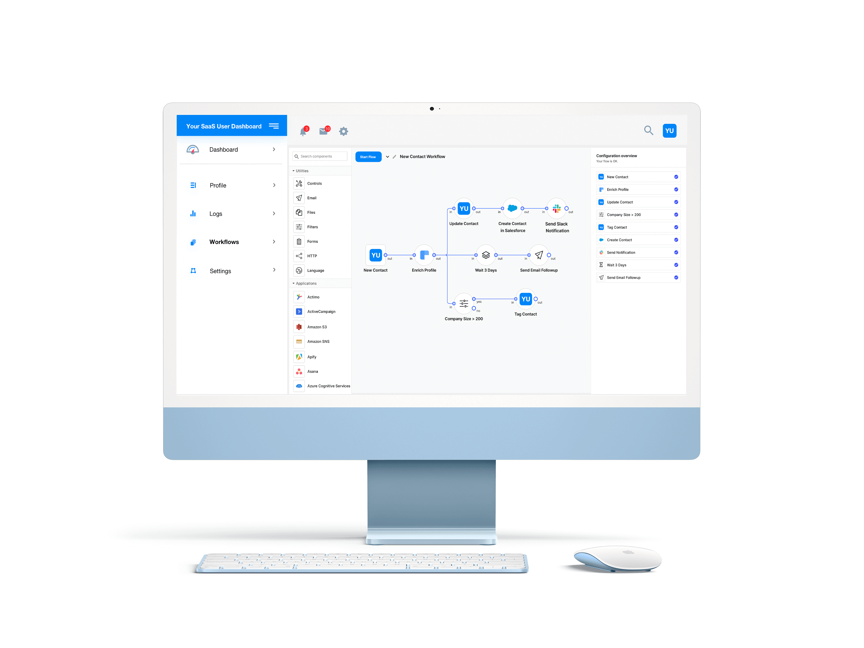 appmixer workflow automation system mockup