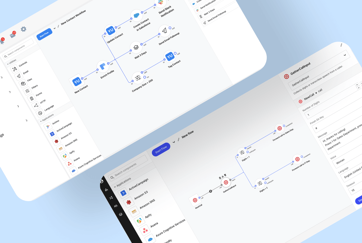 JointJS-based workflow automation system for API integrations