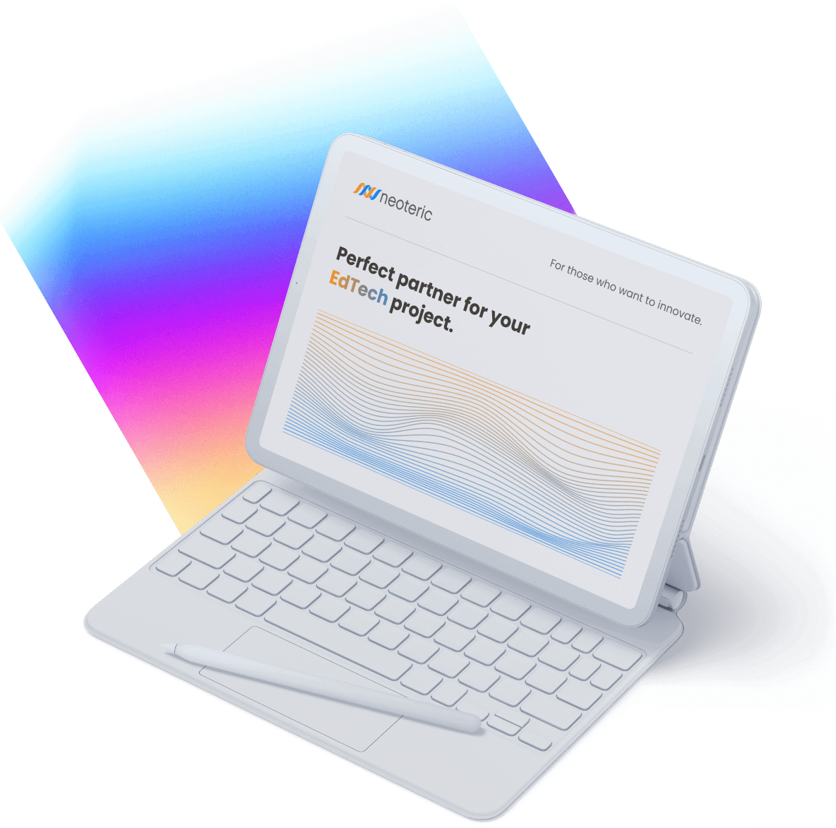 Landing page illustration for section "Create the best digital educational experience for your users"