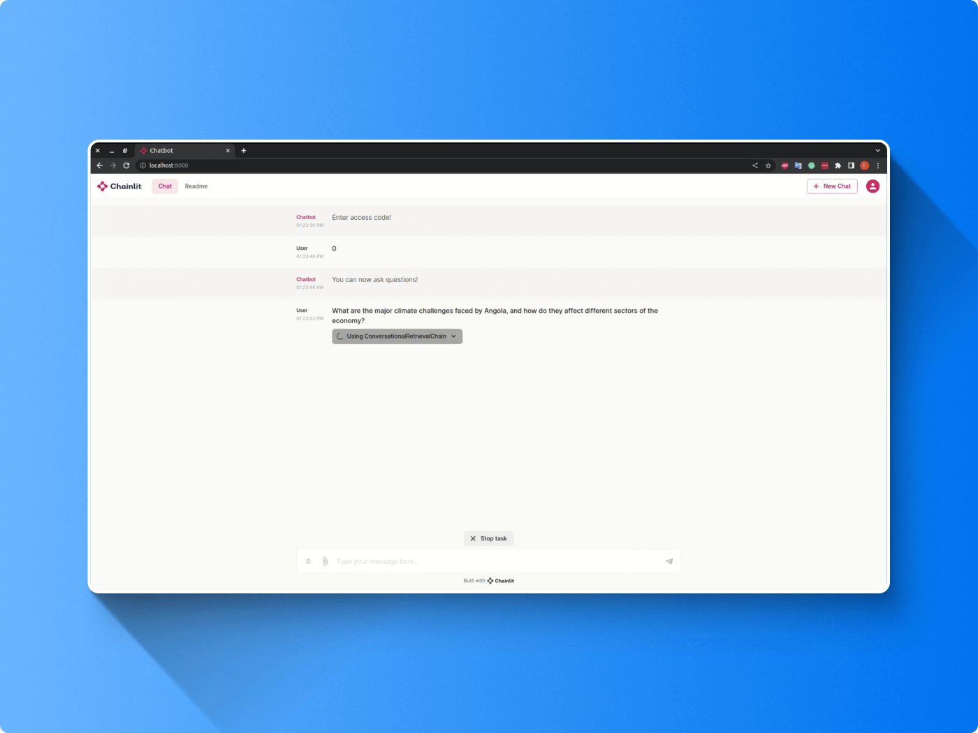 Internal demo - RAG with multi-level access - screenshot