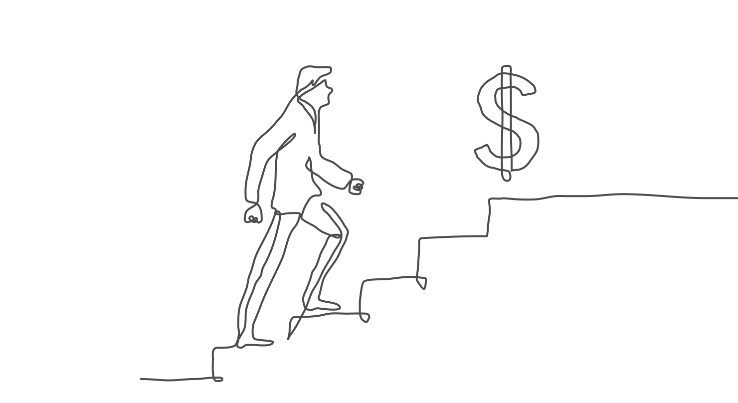 man trying to reach positive ROI