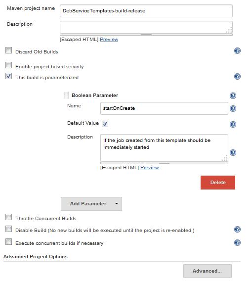Make Jenkins speak Git Flow - Release job configuration template screenshot