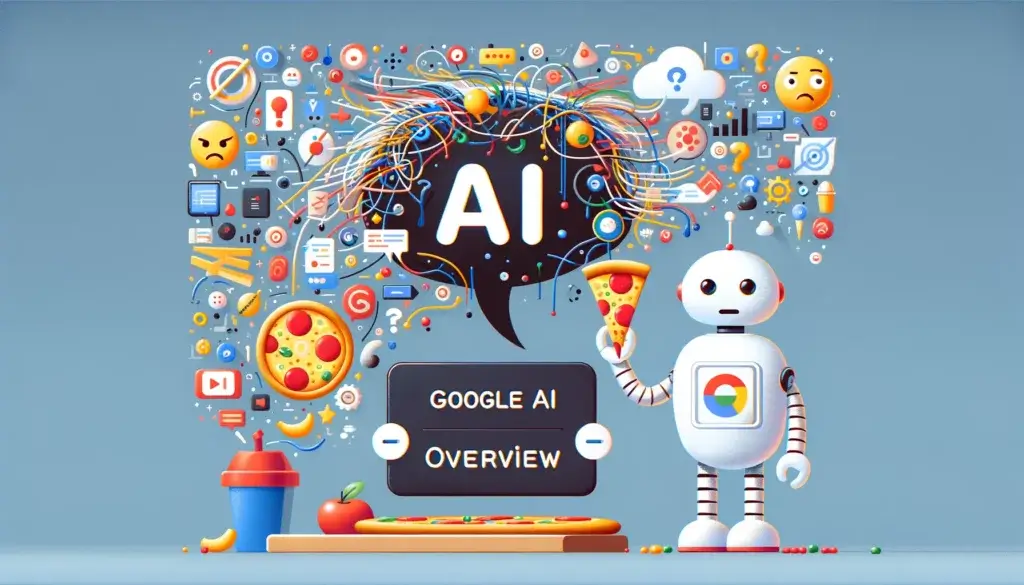 an illustration for the news: Google AI Overview Fail: From Great Promises to Glue on Pizza 