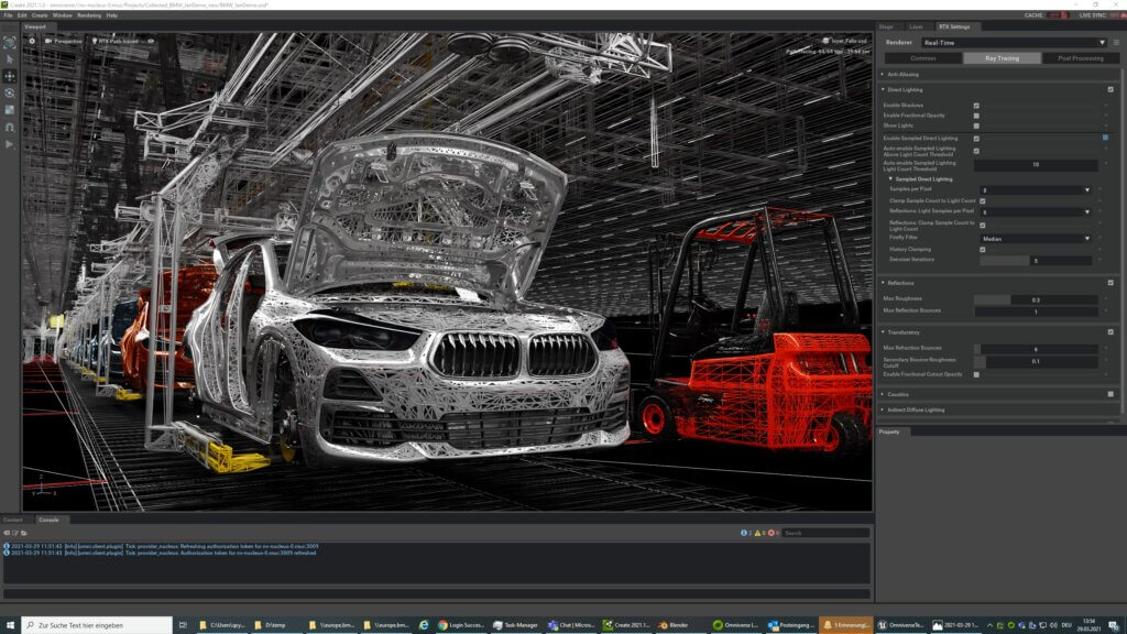 NVIDIA Omniverse in the BMW's EV plant planning session