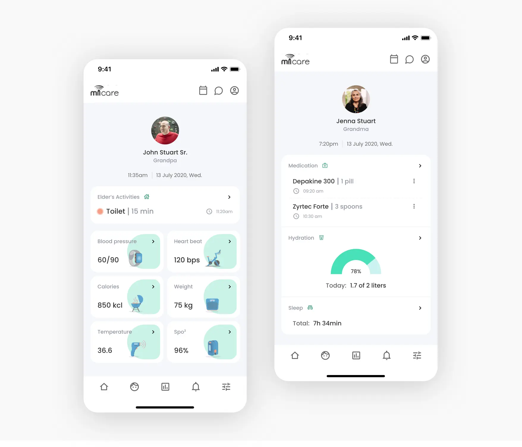 Phone screenshots showing the mobile application