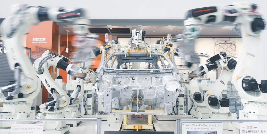 Robotic automotive production line supported by Generative AI